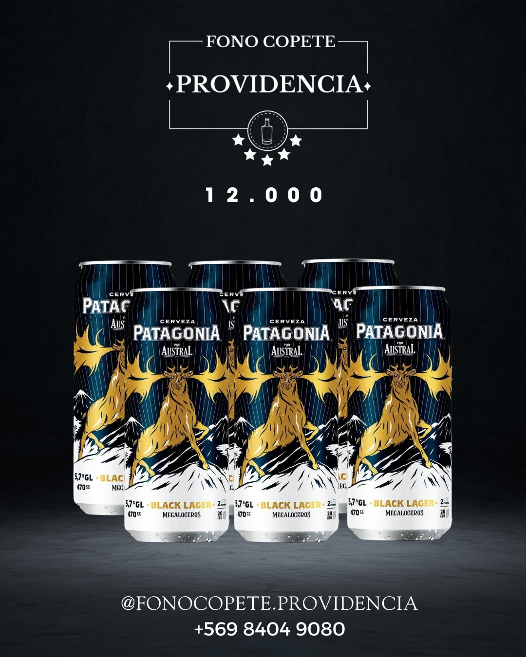 SIXPACK Patagonia Black 470ml