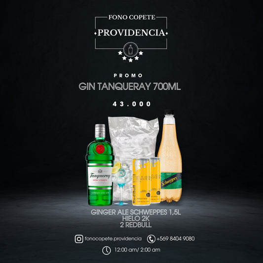Promo Gin Tanqueray 700 ML + 2 energeticas