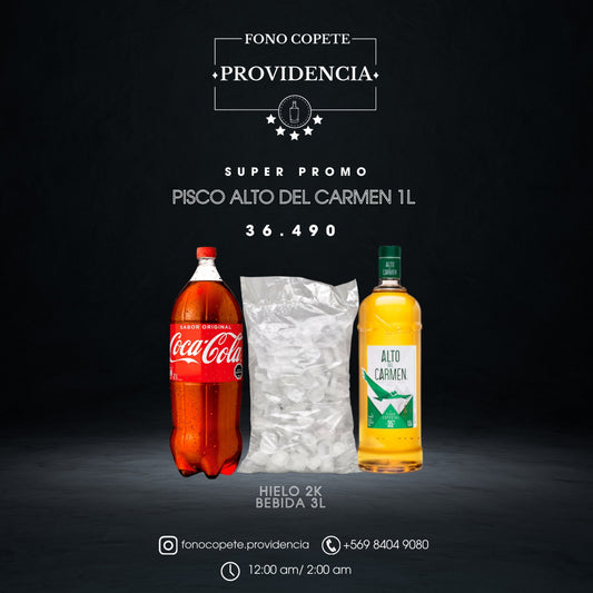 Promo Pisco Alto del Carmen 35º 1L