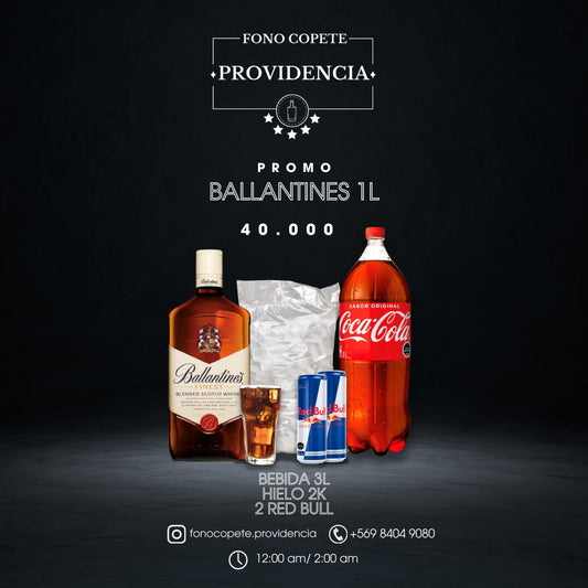 Promo Ballantines 1L + RedBull