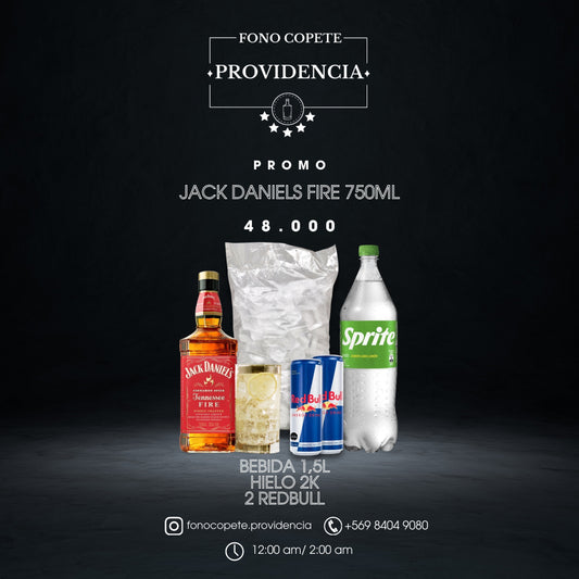 PROMO Jack Daniels Fire 750 ml RedBull