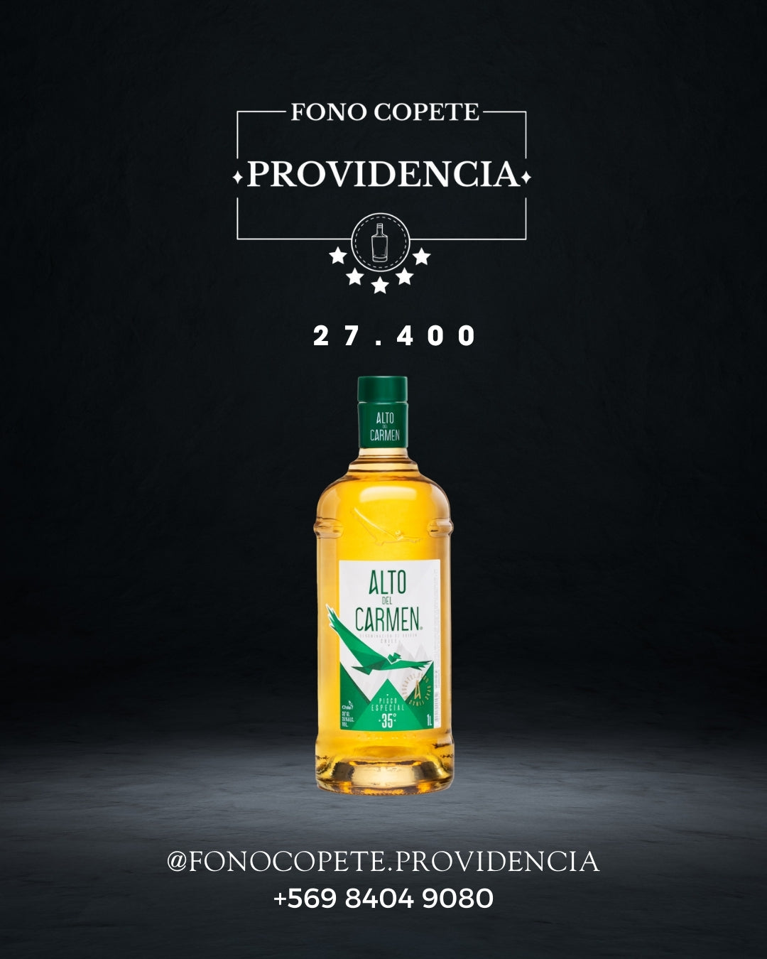 Pisco alto del Carmen 1L 35